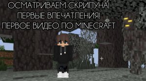 ОСМАТРИВАЕМ СКРИПУНА! ПЕРВЫЕ ВПЕЧАТЛЕНИЯ! ПЕРВОЕ ВИДЕО ПО MINECRAFT