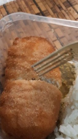 Котлета "По-киевски" с рисом. Заморозка из магазина на пробу.