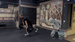 Румынская становая тяга со штангой стоя на одной ноге|Single leg Romanian barbell deadlift