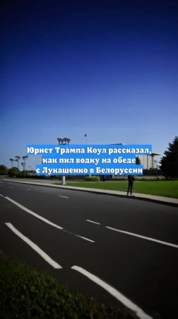 Юрист Трампа Коул рассказал, как пил водку на обеде с Лукашенко в Белоруссии