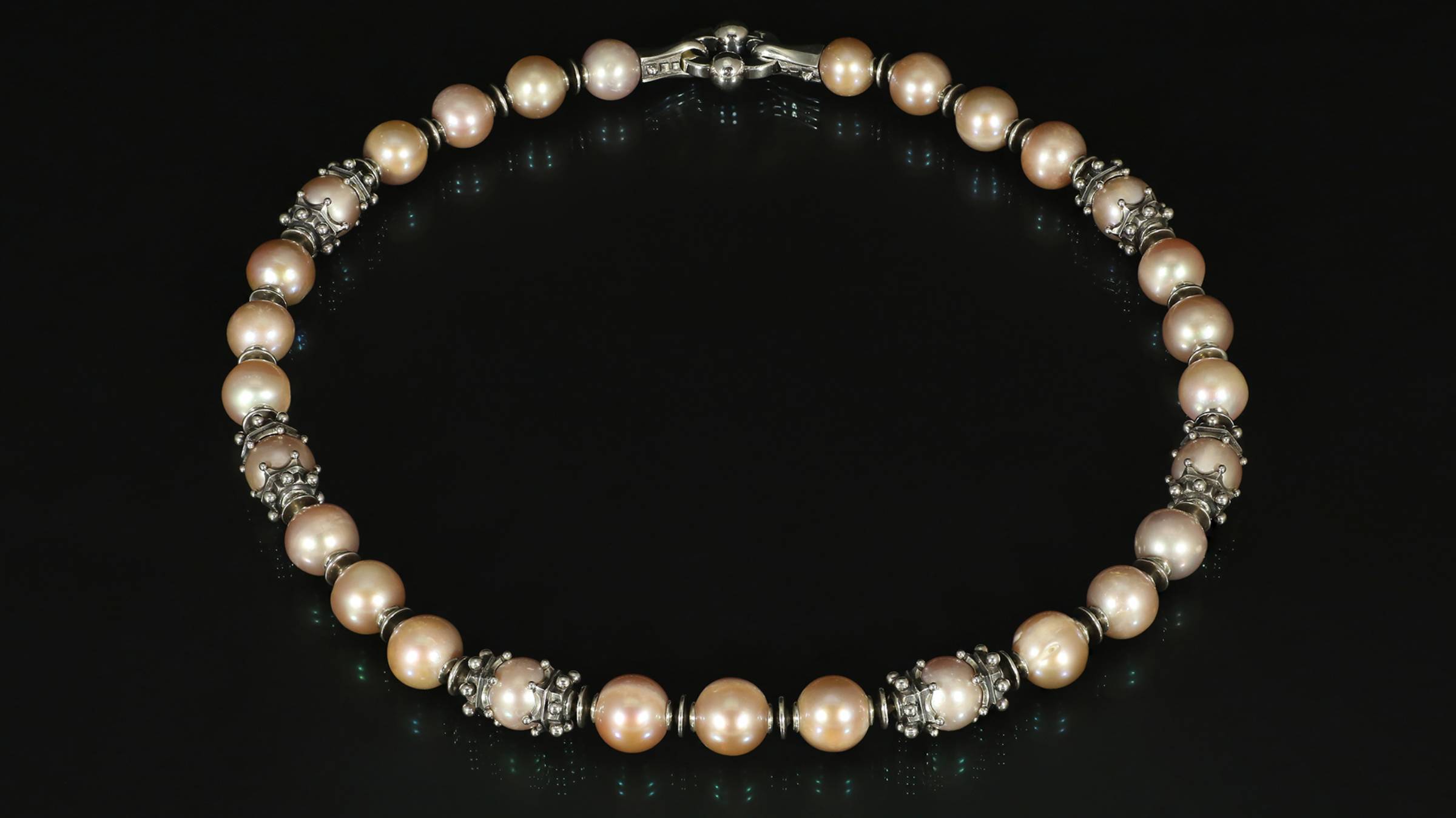 Ожерелье с натуральным жемчугом