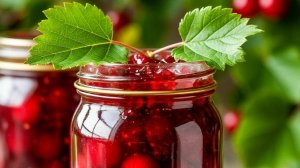 ЦАРСКОЕ ВАРЕНЬЕ ИЗ КРЫЖОВНИКА С ЛИСТЬЯМИ ВИШНИ