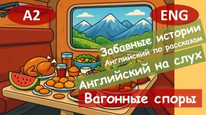 Вагонные споры.Английский по рассказам.Смешным рассказам.Для начинающих (А2)|Английский на слух