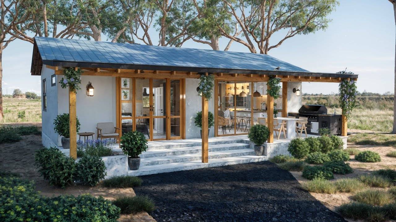 Уютный и очаровательный дом размером 6х10 м. Экскурсия по дому