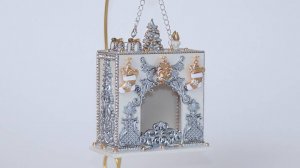 Елочное украшение "Камин". Ручная работа.