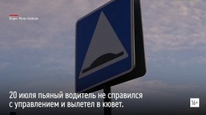 В Мужах нетрезвый водитель 20 июля устроил аварию