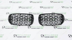 Решетки радиатора BMW 7 G11 G12 дорест Diamond черный хром