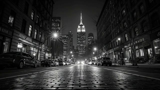 Empire State's Dark Jazz Symphony - Noir Jazz Vibes - Quiet Night Space смотреть онлайн