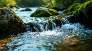 Звук родника. ✨ Умиротворяющий ручей – журчание воды, пение природы ✨