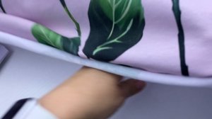 Трикотаж розового цвета с принтом розы 38254