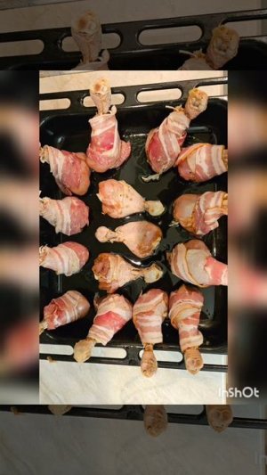 Куриные ножки в беконе #бекон #ножки