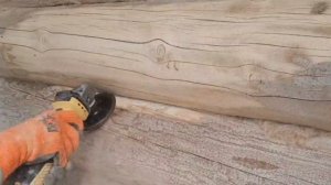 Шлифовка бани. Покраска OSMO