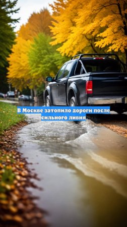 В Москве затопило дороги после сильного ливня