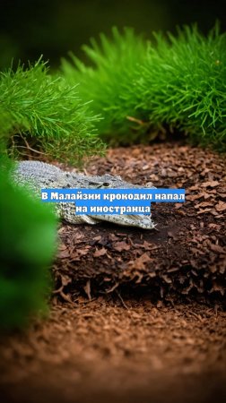 В Малайзии крокодил напал на иностранца