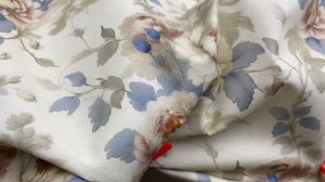 Канвас сливочного цвета с принтом пионы 12680