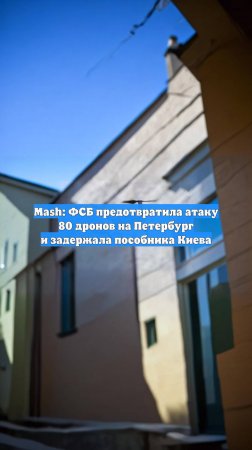 Mash: ФСБ предотвратила атаку 80 дронов на Петербург и задержала пособника Киева