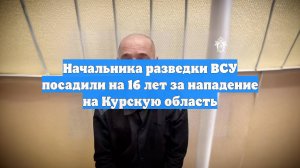 Начальника разведки ВСУ посадили на 16 лет за нападение на Курскую область