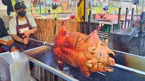 Практикуйтесь месяцами! Шеф-повар идеально зажаривает целую свинью - Тайская уличная еда