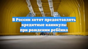В России хотят предоставлять кредитные каникулы при рождении ребёнка