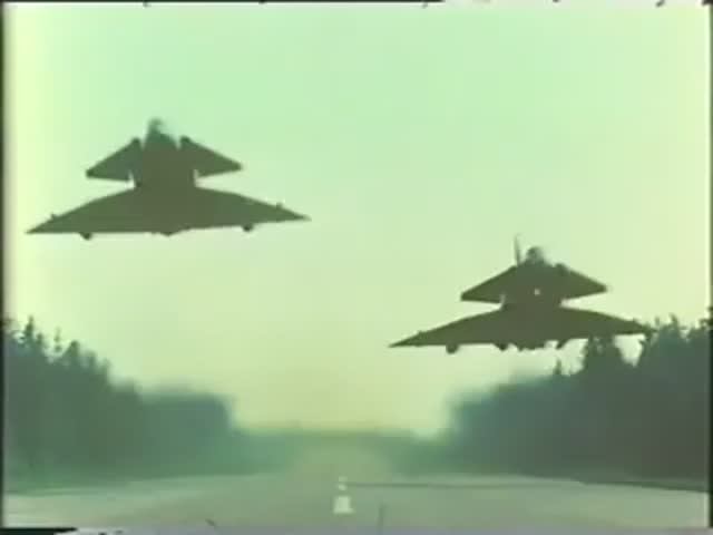 Saab JAS 37 Viggen Svenska flygvapnets vägbaser 1981