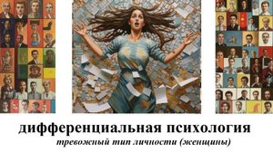 Дифференциальная психология (основные типы личностей). Лекция 3. Тревожный тип личности (женщины)