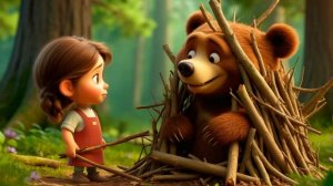 Сказка про маленького медведя, который строил дом вместе с домовёнком. Аудиосказка для детей