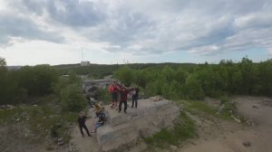 Вид с дрона на пыль.
