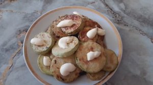 Жареные кабачки кольцами.