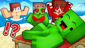 Парни на ЛЕТНИХ КАНИКУЛАХ с ДЕВОЧКАМИ - Майнкрафт мультфильм про Джей Джей и Майки