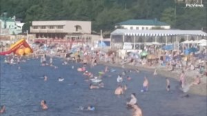 Небуг Туапсинский район сегодня 21 июля 2025. Обстановка на Центральном пляже , море и погода