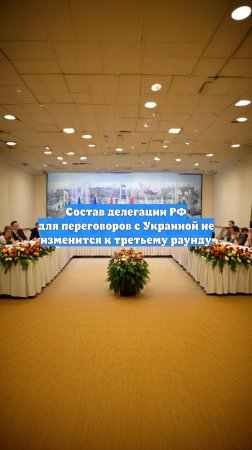 Состав делегации РФ для переговоров с Украиной не изменится к третьему раунду