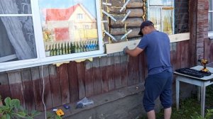 Купили маме телефон.Обшиваем стену снаружи.
