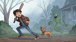 Зомби против кота!