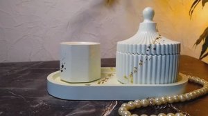 Декоративный интерьерный набор из гипса