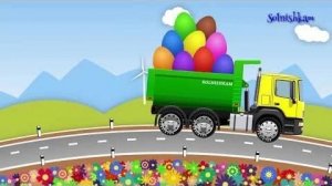 Учим овощи и фрукты вместе с грузовичком. Мультики про машинки