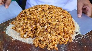 Непрерывная готовка! Свежие домашние конфеты из арахиса и кунжута от тайского шеф-повара