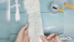 Как сделать пышную юбку для ватной игрушки. Снежная Королева, часть 2