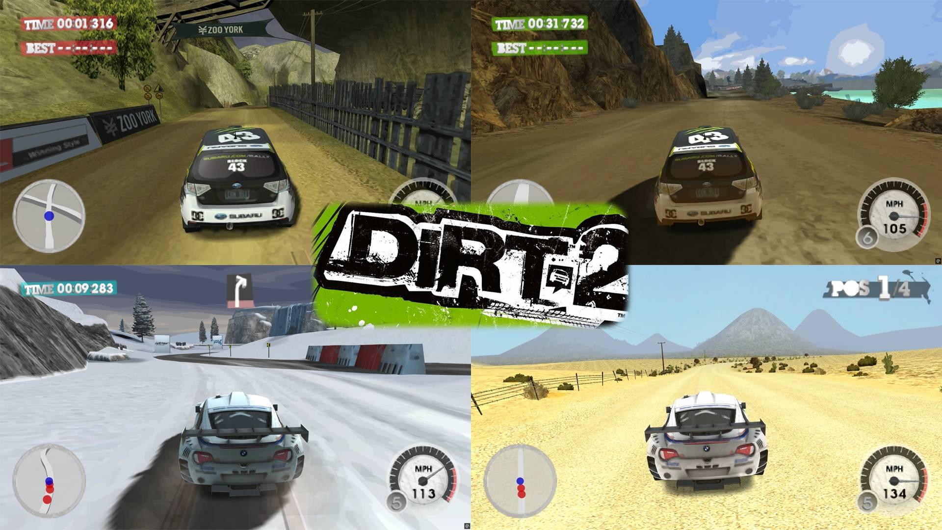 Colin McRae: Dirt 2 (PSP) - Все Гоночные Трассы