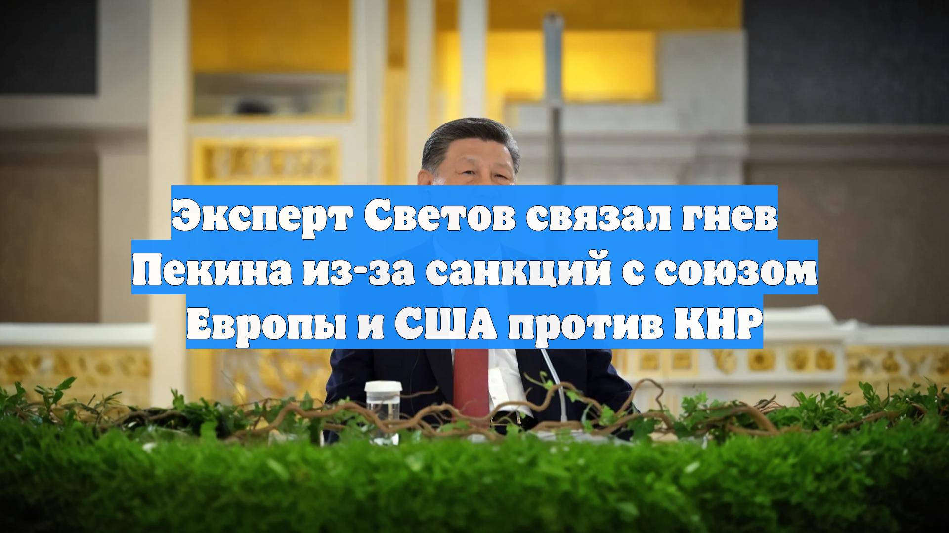 Эксперт Светов связал гнев Пекина из-за санкций с союзом Европы и США против КНР