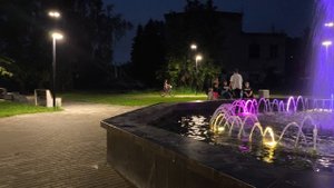 велосипед и фонтан