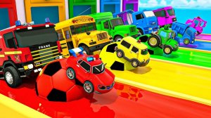 Песенка про Бинго - Школьный автобус и большие футбольные мячи. Детские стишки (Английский детям)