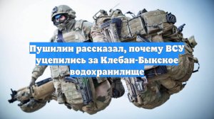 Пушилин рассказал, почему ВСУ уцепились за Клебан-Быкское водохранилище