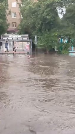 В Юго-Западном автобус едва не переехал ребенка, который решил искупаться в луже. 🫢