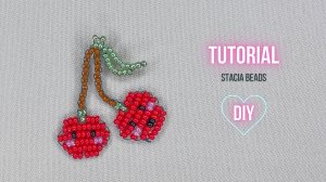 Как сделать Вишню из бисера в технике параллельное плетение. Бисероплетение DIY