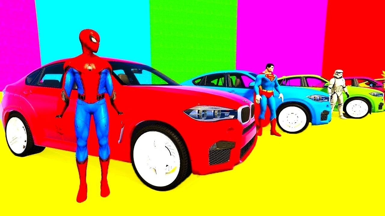 Человек-паук для детей. Весёлые мультики про машинки и супергероев для детей и малышей.