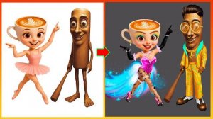 ТУНГ ТУНГ САХУР И БАЛЕРИНА КАПУЧИНА ПРЕОБРАЗОВЫВАЮТСЯ В ЗВЁЗД! РИСУЕМ ТРАНСФОРМАЦИЮ