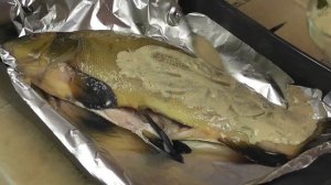 Линь в духовке! Очень вкусный!  Рецепт речной рыбы запеченной в духовке.