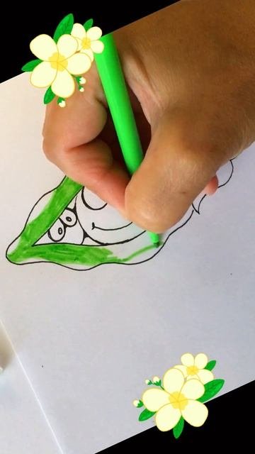 Давайте нарисуем забавный горошек 🫛