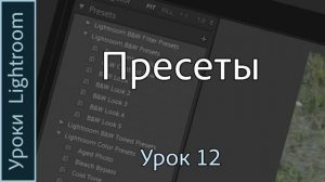 Уроки Lightroom. Урок 12. ПРЕСЕТЫ. Установка пресетов в программе Adobe LIGHTROO