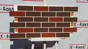 Мраморная термопанель «Шов Ral 9010, Кирпич Ral 3011 и 8017»
